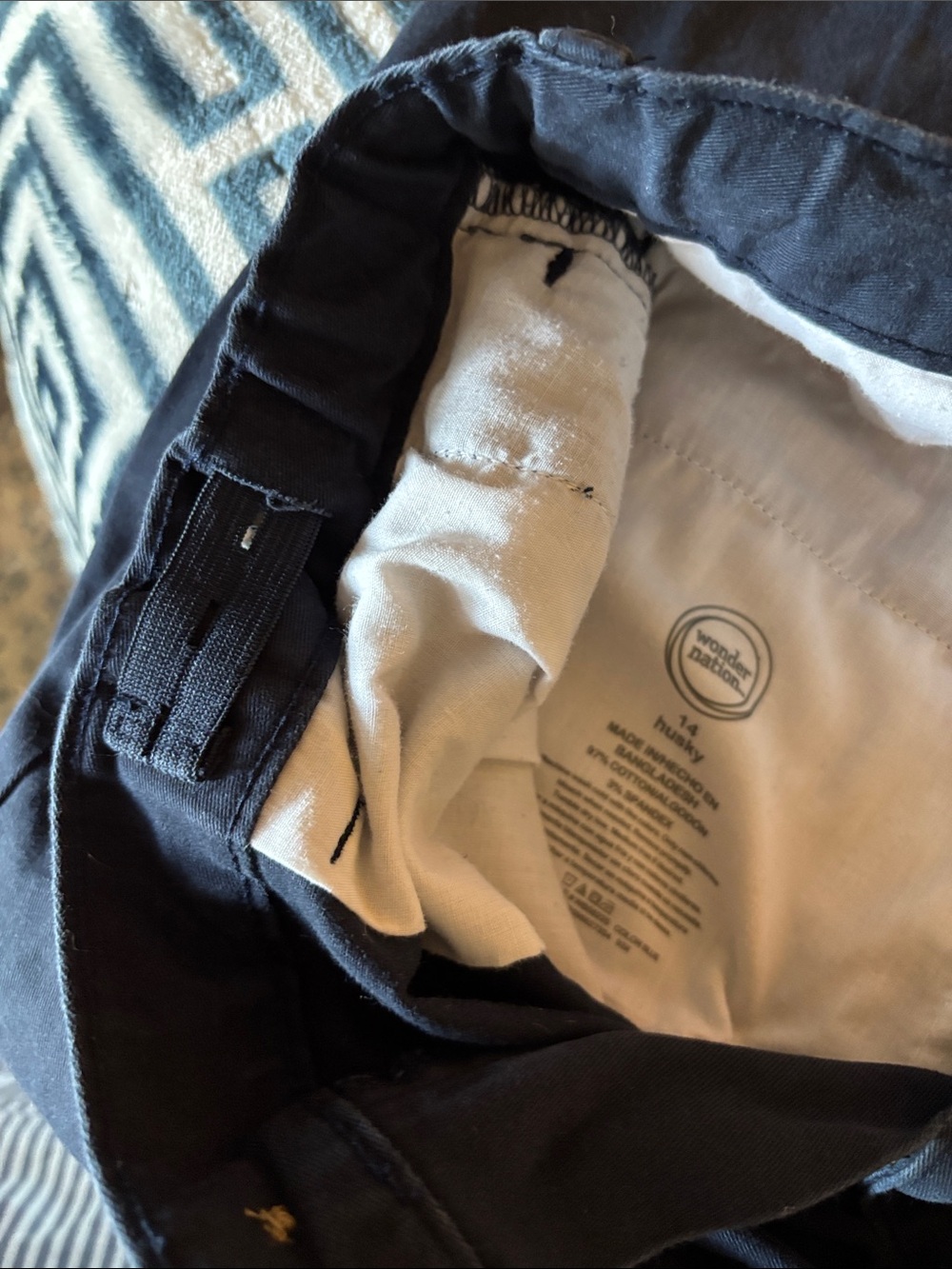 wonder nation Navy Blue Chino Pants - Classic Fit - Picture 3 of 3